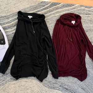Two maternity sweatshirts